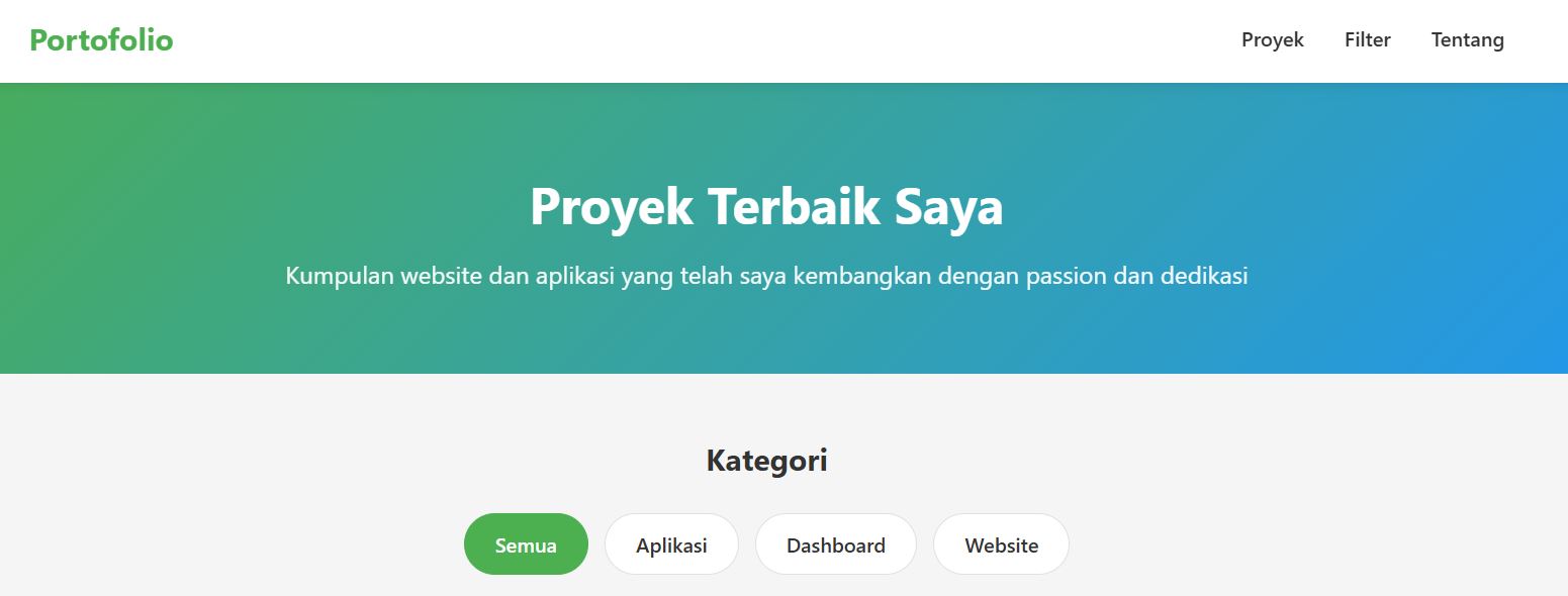 Aplikasi Portfolio Laravel dengan Admin Panel Filament