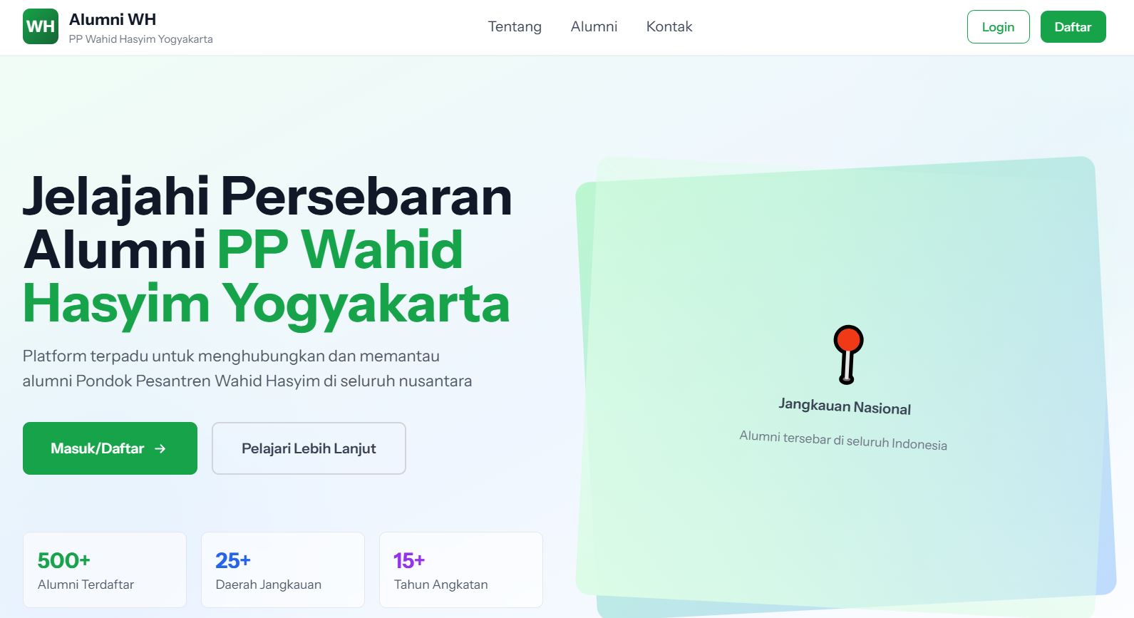 Alumni Management Platform Pondok Pesantren Wahid Hasyim