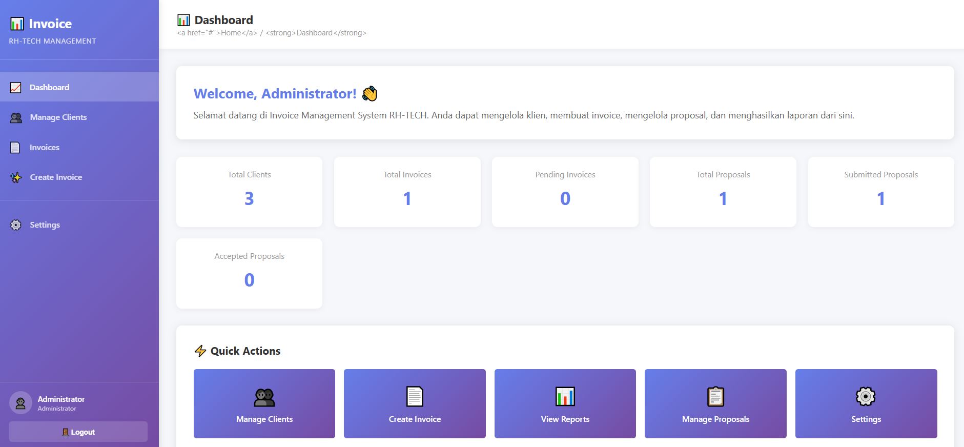 Invoice Management System - RH-TECH